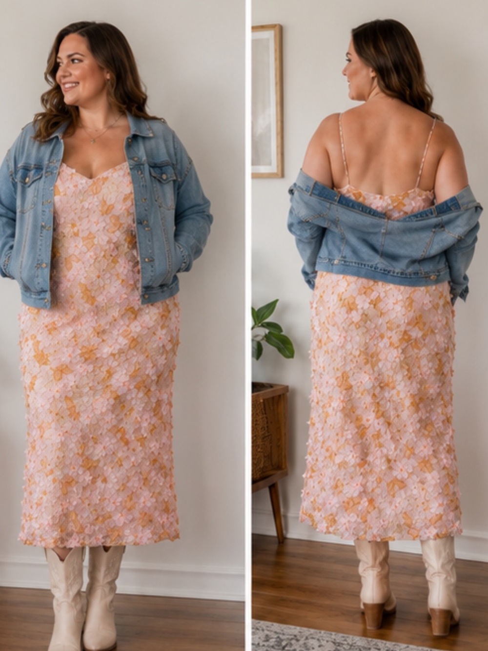Anthropologie By Anthropologie 3D Floral Appliqué plus size wedding guest garden